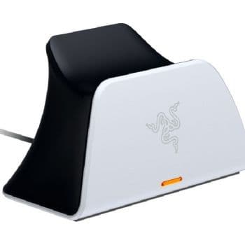 RAZER Razer Universal Quick Charging Stand for PS5, Curved Cradle Design, Matches Your PS5 DualSense Wireless Controller, Powered by USB, White | RC21-01900100-R3M1 - product view 3 of 5