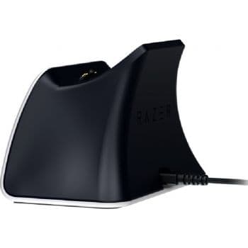 RAZER Razer Universal Quick Charging Stand for PS5, Curved Cradle Design, Matches Your PS5 DualSense Wireless Controller, Powered by USB, White | RC21-01900100-R3M1 - product view 1 of 5