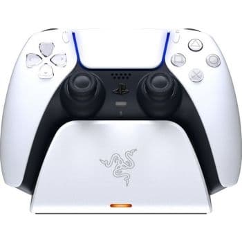 RAZER Razer Universal Quick Charging Stand for PS5, Curved Cradle Design, Matches Your PS5 DualSense Wireless Controller, Powered by USB, White | RC21-01900100-R3M1 - product view 2 of 5