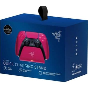 RAZER Razer Universal Quick Charging Stand for PS5, Curved Cradle Design, Matches Your PS5 DualSense Wireless Controller, Powered by USB, Cosmic Red | RC21-01900300-R3M1 - product view 2 of 5