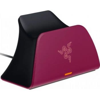 RAZER Razer Universal Quick Charging Stand for PS5, Curved Cradle Design, Matches Your PS5 DualSense Wireless Controller, Powered by USB, Cosmic Red | RC21-01900300-R3M1 - product view 1 of 5