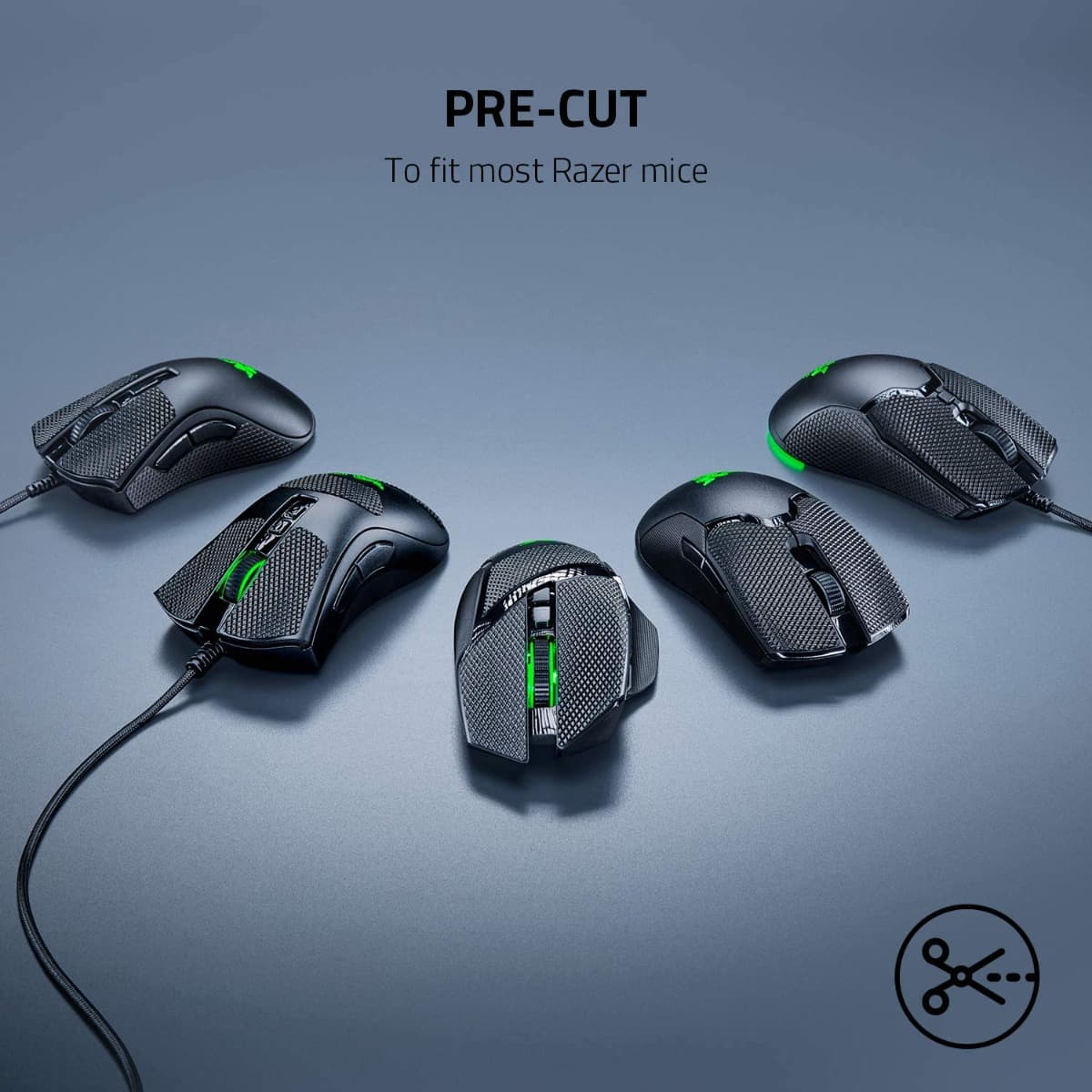 Razer Mouse Grip Tape DeathAdder V2: Anti-Slip Grip Tape - Self-Adhesive Design - Pre-Cut | RC30-03210200-R3M1 - product view 2 of 5