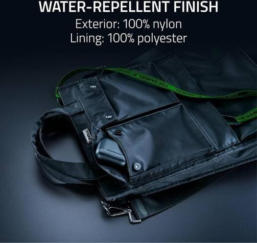 RAZER Razer Xanthus Tote Bag for Gamers, Dedicated Padded Laptop Compartment, Fits up to 16" Laptops, Water Repellent Nylon, Two-Way Carry with Detachable Shoulder Strap,Black | RC81-04300119-0000 - product view 3 of 8