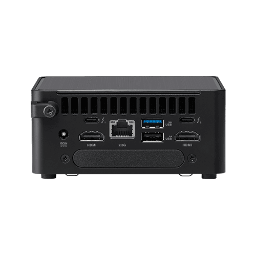 Asus ASUS NUC 14 Pro Mini-PC RNUC14RVHU500003I Barebone Kit, Intel Core Ultra 5 125H, Intel Graphics, 2x SODIMM Slots, 1x SATA 2.5in SSD/HDD Storage Slot, EU Cord, DOS, Black | 90AR0062-M00090 - product view 2 of 3