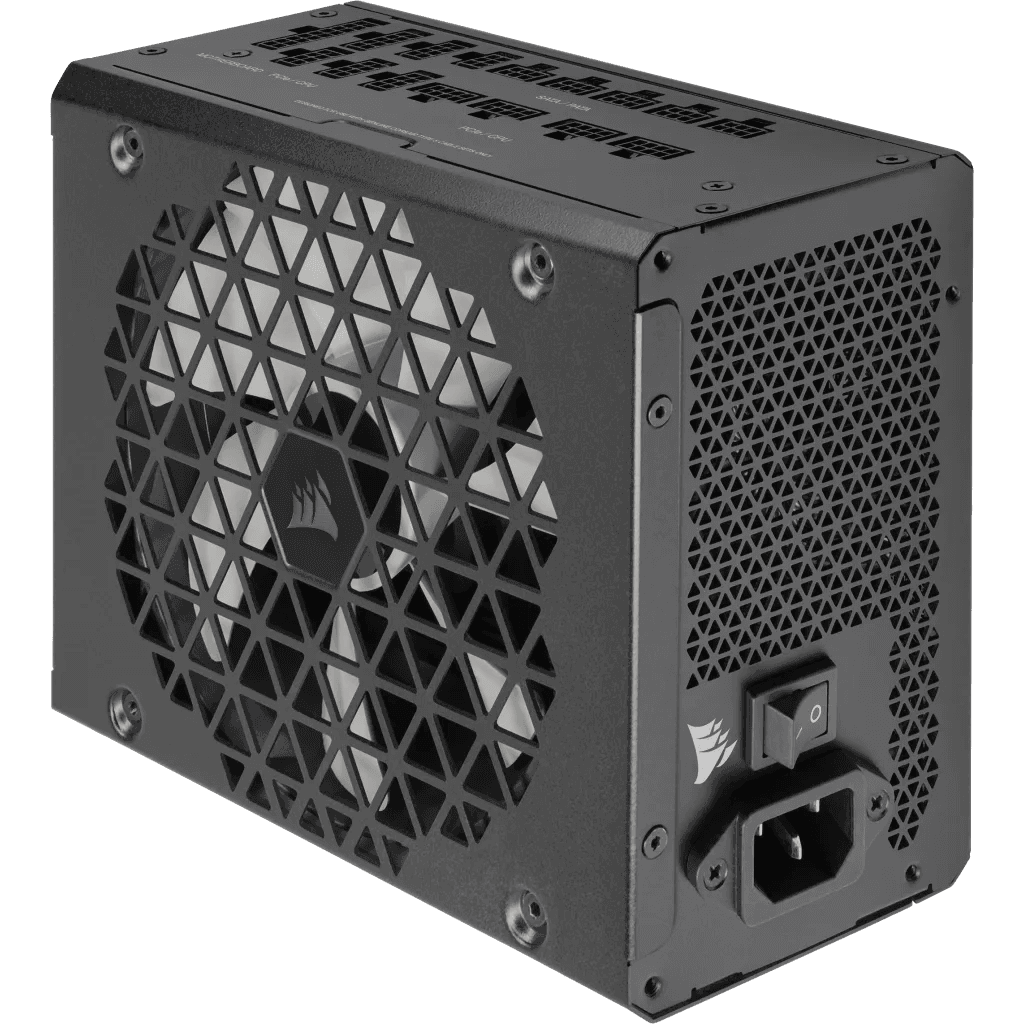 Corsair Corsair RM1200x Shift Fully Modular ATX Power Supply, 1200W Power, 80 Plus Gold, Modular Side Interface, ATX 3.0 & PCIe 5.0 Compliant, Zero RPM Fan Mode, 105??C-Rated Capacitors, Black | CP-9020254-UK - product view 2 of 8