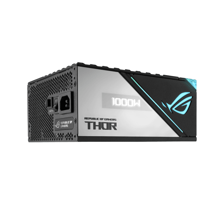 Asus Asus Rog Thor 1000P2 ATX Power Supply Unit, With Aura Sync & OLED Display, 1000W Power, 80 Plus Platinum II Certification, 135mm PWM Fan, 0dB Cooling, Modular | 90YE00L4-B0NA00 - product view 3 of 11