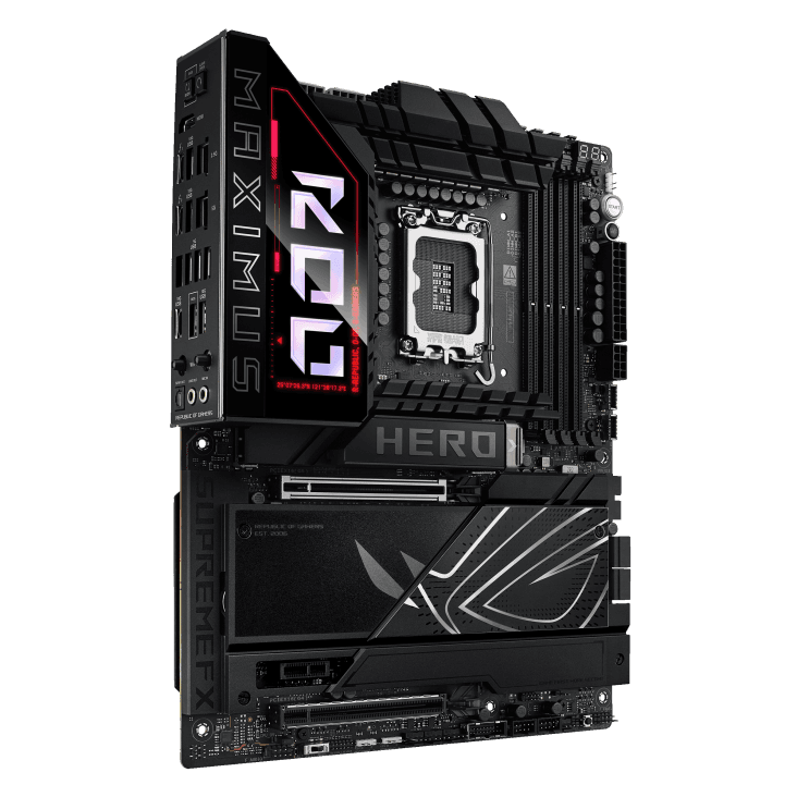 ASUS ROG MAXIMUS Z890 HERO LGA1851 ATX Motherboard, 4x DIMM slots, max. 192GB, DDR5, 6x M.2 slots and 4x SATA 6Gb/s, PCIe 5.0, Wi-Fi 7 & BT | 90MB1ID0-M0EAY0 thumbnail 6