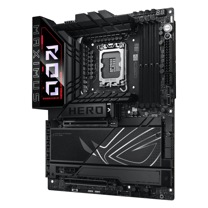 ASUS ROG MAXIMUS Z890 HERO LGA1851 ATX Motherboard, 4x DIMM slots, max. 192GB, DDR5, 6x M.2 slots and 4x SATA 6Gb/s, PCIe 5.0, Wi-Fi 7 & BT | 90MB1ID0-M0EAY0 thumbnail 7
