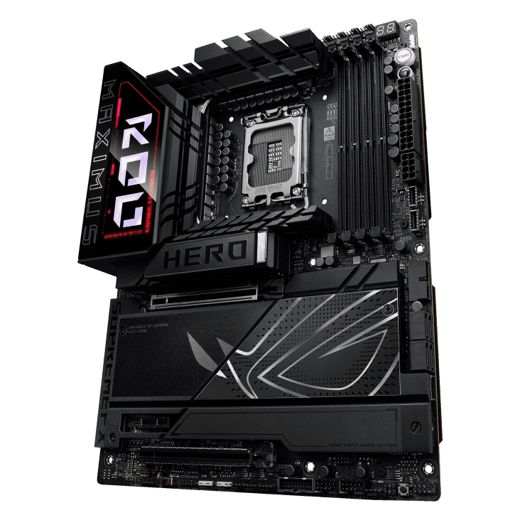 ASUS ROG MAXIMUS Z890 HERO LGA1851 ATX Motherboard, 4x DIMM slots, max. 192GB, DDR5, 6x M.2 slots and 4x SATA 6Gb/s, PCIe 5.0, Wi-Fi 7 & BT | 90MB1ID0-M0EAY0 thumbnail 9