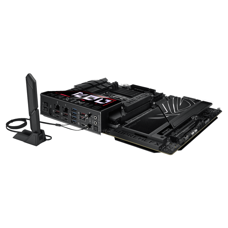 ASUS ROG MAXIMUS Z890 HERO LGA1851 ATX Motherboard, 4x DIMM slots, max. 192GB, DDR5, 6x M.2 slots and 4x SATA 6Gb/s, PCIe 5.0, Wi-Fi 7 & BT | 90MB1ID0-M0EAY0 thumbnail 11