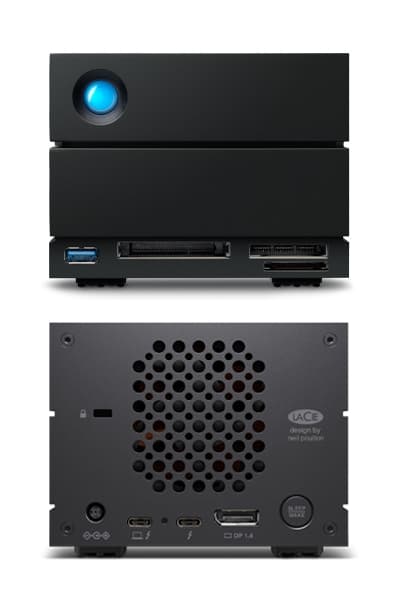 Lacie  LaCie 2big Dock 40TB USB-C External Hard Drive, Transfer Speeds up to 550 MB/s, 7200 RPM, For Mac and PC Desktop, Rescue Services, 2 x SATA 3.5" Drive Bays | STLG40000400 - product view 2 of 2
