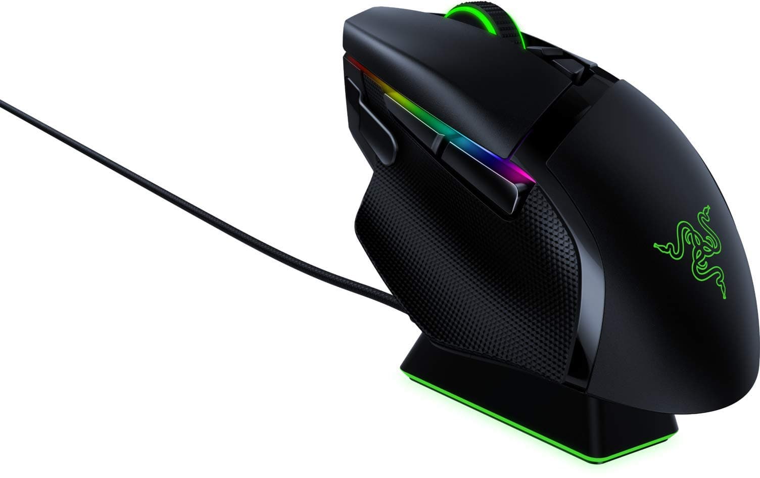 RAZER Razer Basilisk Ultimate Hyperspeed Wireless Gaming Mouse, 20K DPI Optical Sensor, Chroma Lighting, 11 Programmable Buttons - Matte Black | RZ01-03170200-R3G1 - product view 1 of 7