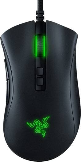 RAZER Razer DeathAdder V2 Gaming Mouse, 20K DPI Optical Sensor Switch, Chroma RGB Lighting, 8 Programmable Buttons, Rubberized Side Grips - Black | RZ01-03210100-R3M1 - product view 1 of 4