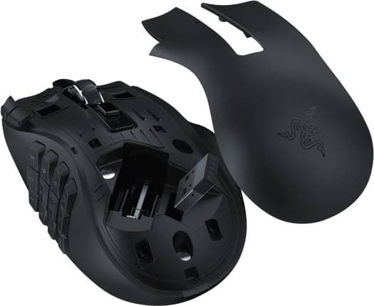 RAZER Razer Naga V2 HyperSpeed MMO Wireless Gaming Mouse, 30000 DPI Optical Sensor, 2.4GHz, Bluetooth, 19 Programable Buttons, 60MClicks, Up to 400H Battery, Optical Sensor, Black | RZ01-03600100-R3G1 - product view 1 of 6