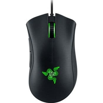 RAZER Razer DeathAdder Essential Wired Gaming Mouse with 6,400 DPI Optical Sensor, 5 Prog Buttons, Mechanical Switches, Ergonomic Form Factor, Standard Stock Feet, 10M Clicks, Black | RZ01-03850100-R3M1 - product view 3 of 4