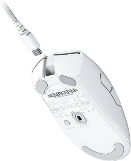 RAZER Razer DeathAdder V3 Pro White Classic Base 1000 Hz Ultra-lightweight Wireless Ergonomic Esports Mouse, 30000 (DPI), 90-million Clicks, 6 Buttons, 64g Ultra-lightweight Design | RZ01-04630200-R3G1  - product view 2 of 6