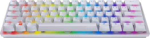 Razer Huntsman Mini 60% Gaming Keyboard, Fastest Keyboard Switches Ever, Linear Red Optical Switches, Chroma RGB Lighting, PBT Keycaps, Onboard Memory - Mercury White | RZ03-03390400-R3M1 - product view 2 of 3