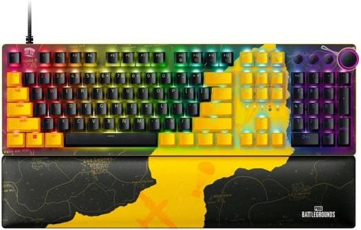 RAZER Razer Huntsman V2 Optical Gaming Keyboard PUBG Battleground Edition, Fastest Clicky Optical Red Switches w/Quick Keystrokes, 8000Hz Polling, Media Keys & Dial, US-Layout, Black | ???RZ03-03932300-R3M1 - product view 1 of 4