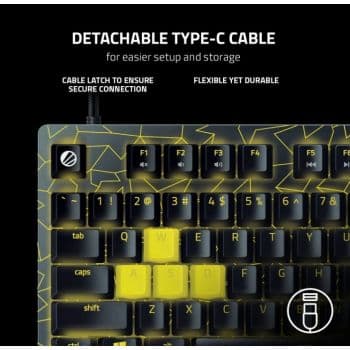 RAZER Razer Huntsman V2 Tenkeyless ESL Edition Keyboard, Linear Optical Red Switch Gen 2, Wired - Detachable USB-C, Doubleshot PBT Keycaps, RGB Lighting, US Layout | RZ03-03941700-R3M1 - product view 2 of 5