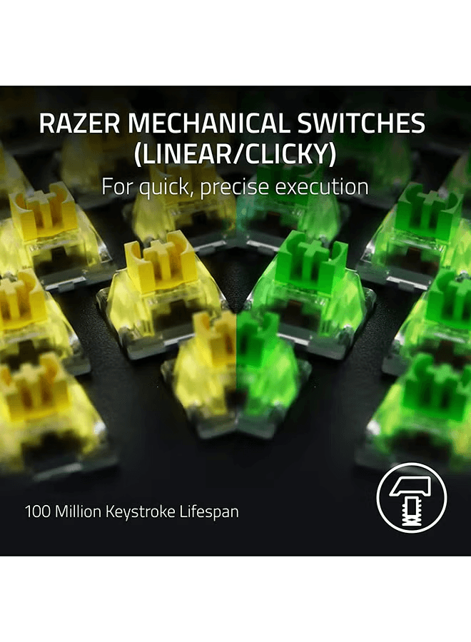 RAZER BlackWidow V4 Pro Wired Gaming Keyboard Green Mechanical Switches Tactile And Clicky Doubleshot Abs Keycaps Command Dial Programmable Macros Chroma Rgb Magnetic Wrist Rest | RZ03-04680100-R3M1 - product view 3 of 6
