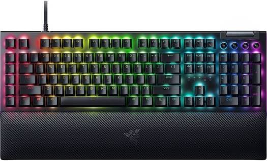 RAZER Razer BlackWidow V4 Mechanical Gaming Keyboard, Razer Yellow Switches, Wired Connectivity, Multi-Function Roller, 6 Macro Keys, Doubleshot ABD Keys, English Layout, Black | RZ03-04691800-R3M1 - product view 3 of 5