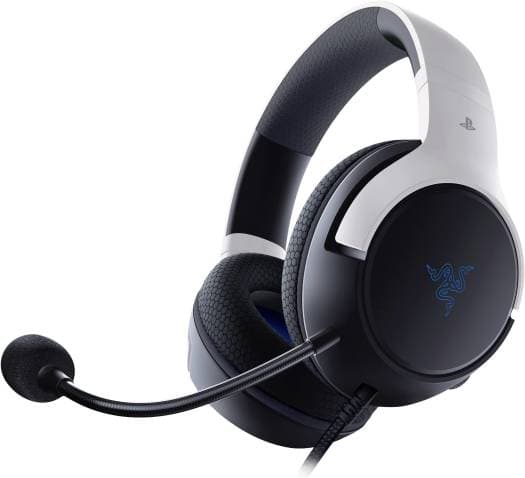 RAZER Razer Kaira X Wired Gaming Headset for PlayStation, TriForce 50mm Drivers, HyperClear Cardioid Mic, Flowknit Memory Foam Ear Cushions, Compatible with PC, Mac, Switch, Black/White | RZ04-03970700-R3G1 - product view 1 of 5