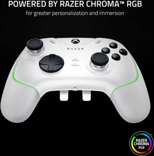 RAZER Razer Wolverine V2 Chroma Wired Gaming Pro Controller, RGB Lighting, Remappable Buttons & Triggers, Mecha-Tactile Buttons & D-Pad, Trigger Stop-Switches, for Xbox X|S & One, White | RZ06-04010200-R3M1 - product view 2 of 6