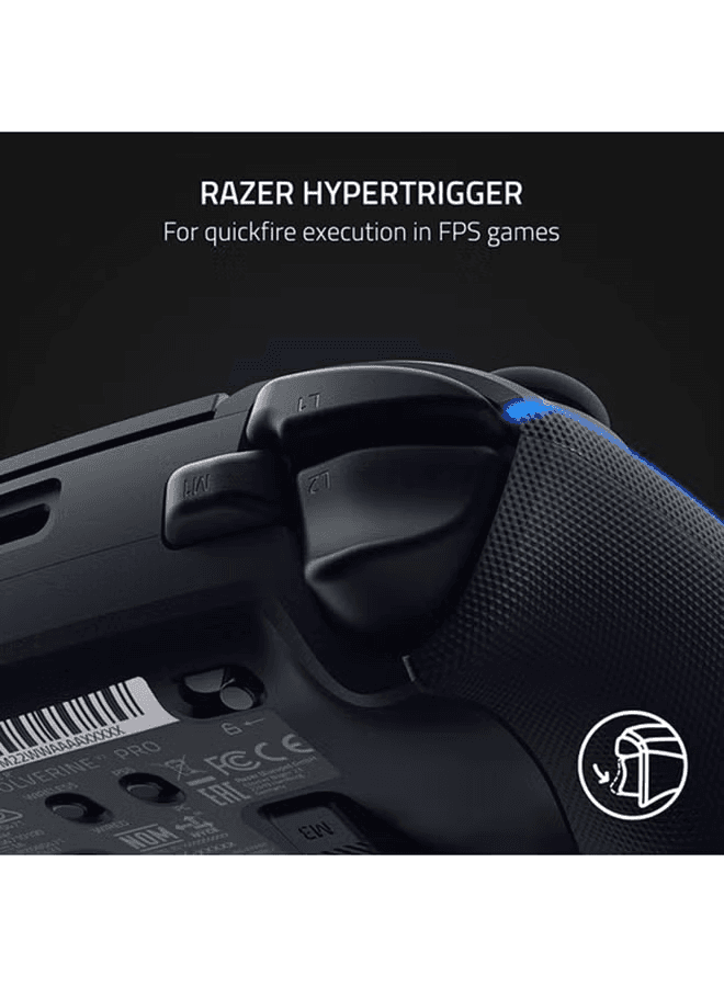 RAZER Razer Wolverine V2 Pro - Black Wireless Pro Gaming Controller for PS5??? Consoles and PC, RGB Lighting, Remappable Buttons & Triggers, Mecha-Tactile Buttons & D-Pad, Trigger Stop-Switches, for Xbox X|S & One, Black | RZ06-04710100-R3G1 - product view 3 of 6