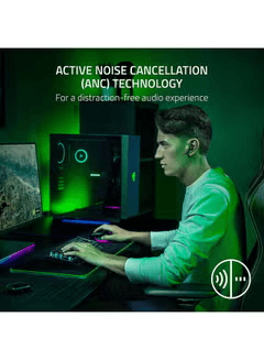 HIKVISION Razer Hammerhead HyperSpeed - Xbox Licensed Wireless Multi-Platform Gaming Earbuds, Up to 32.5 hours,  Omnidirectional | RZ12-03820200-R3G1 - product view 2 of 4