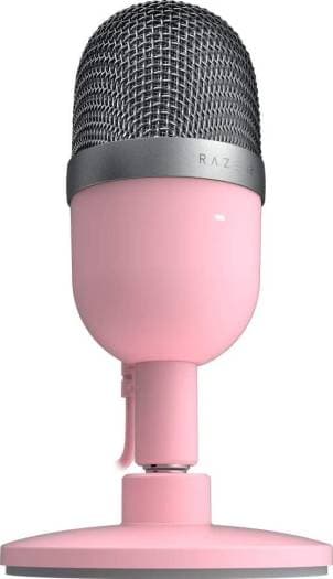 RAZER Razer Seiren Mini Ultra-Precise Supercardioid Pickup Pattern - Professional Recording Quality - Ultra-Compact Streaming Microphone - Heavy-Duty Tilting Stand - Quartz Pink | RZ19-03450200-R3M1 - product view 2 of 2