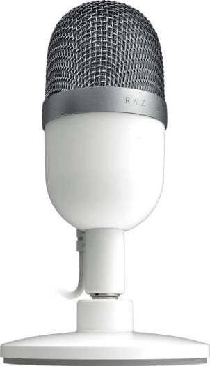RAZER Razer Seiren Mini Ultra-Precise Supercardioid Pickup Pattern - Professional Recording Quality - Ultra-Compact Streaming Microphone - Heavy-Duty Tilting Stand - Mercury | RZ19-03450300-R3M1 - product view 1 of 3
