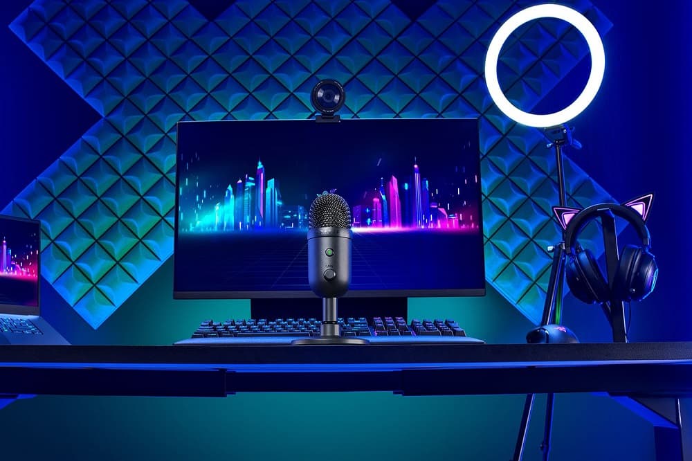 RAZER Razer Seiren V2 X USB Microphone for Streamers, 25mm Condenser Microphone,Supercardioid Pickup Pattern, Analog Gain Limiter, 48 kHz Sample Rate, Black | RZ19-04050100-R3M1 - product view 2 of 5