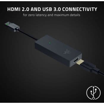 Razer Ripsaw X USB Capture Card, With Camera Connection, For Full 4K Streaming, 4K 30FPS Capture, HDMI 2.0 & USB 3.0 Connectivity, OBS & Streamlabs Compatible, Plug and Play | RZ20-04140100-R3M1 - product view 3 of 4