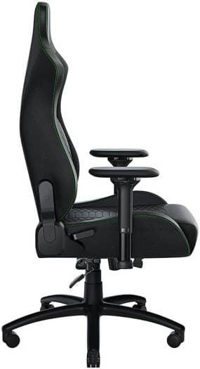 RAZER Razer Iskur XL Gaming Chair, Multi-layered Leather, 4D Armrests, Fuly Sculpted Lumbar Support, High Density Foam Cushions, 6cm Caster Wheel, 139??Adjustable Back Angle, Black-Green | RZ38-03950100-R3G1 - product view 3 of 3