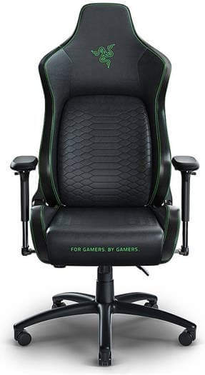 RAZER Razer Iskur XL Gaming Chair, Multi-layered Leather, 4D Armrests, Fuly Sculpted Lumbar Support, High Density Foam Cushions, 6cm Caster Wheel, 139??Adjustable Back Angle, Black-Green | RZ38-03950100-R3G1 - product view 2 of 3