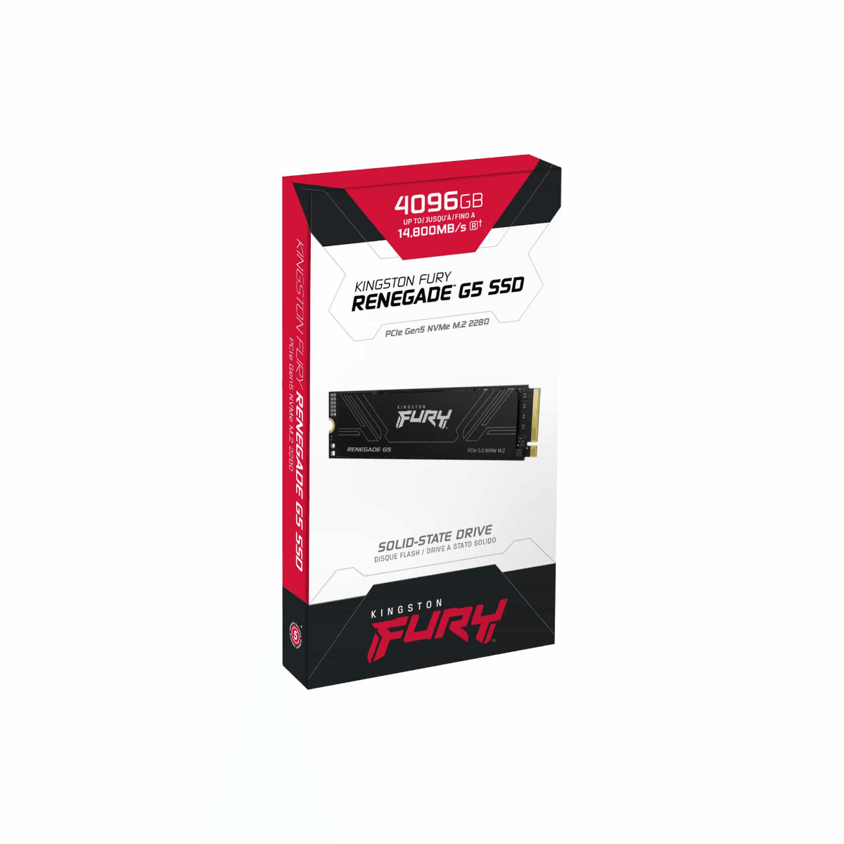 Kingston Kingston FURY Renegade G5 4TB PCIe 5.0 NVMe M.2 SSD, Up to 14,700MB/s read, 14,000MB/s write | SFYR2S/4T0 - product view 3 of 3