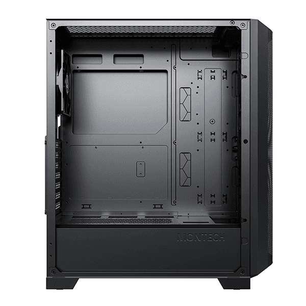 Montech Montech SKY ONE LITE High-End Budget ATX Case, USB TYPE-C Port,  "Air Performance Fine Mesh" Front Panel, All-Around Anti-Dust Design, 3x High Airflow Fans Pre-Installed, Easy Swivel Glass Side Panel, Black | SKY ONE LITE - product view 3 of 9