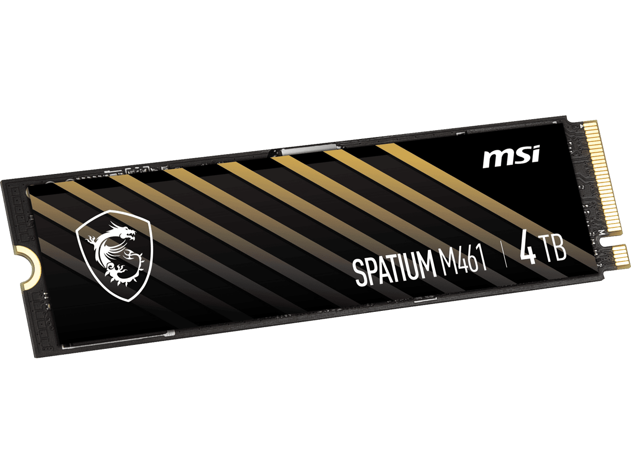 MSI Msi SPATIUM M461 PCIe 4.0 NVMe M.2 4TB SSD, PCIe Gen4x4, NVMe 1.4, M.2 2280, 3D NAND, PHISON E21T | SM461N4TB - product view 2 of 4