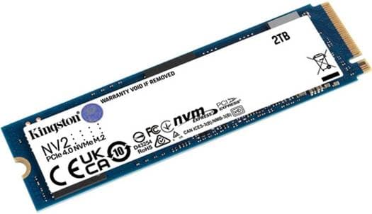 Kingston Kingston NV2 2TB M.2 2280 NVMe Internal SSD, Up to 3500MB/s Read / 2800MB/s Write Speed, Gen 4x4 NVMe PCIe Performance, 2.17G Vibration Operating | SNV2S/2000G - product view 1 of 4