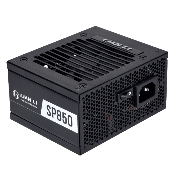 LIAN LI Lian Li SP850 80+ Gold Power Supply SFX, 850 Watts Power, Fully Modular Baided Cables, Adjusted Start/Stop Limit, JPN Electrolytic Capacitors, Black | G89.SP850B.01UK - product view 1 of 4