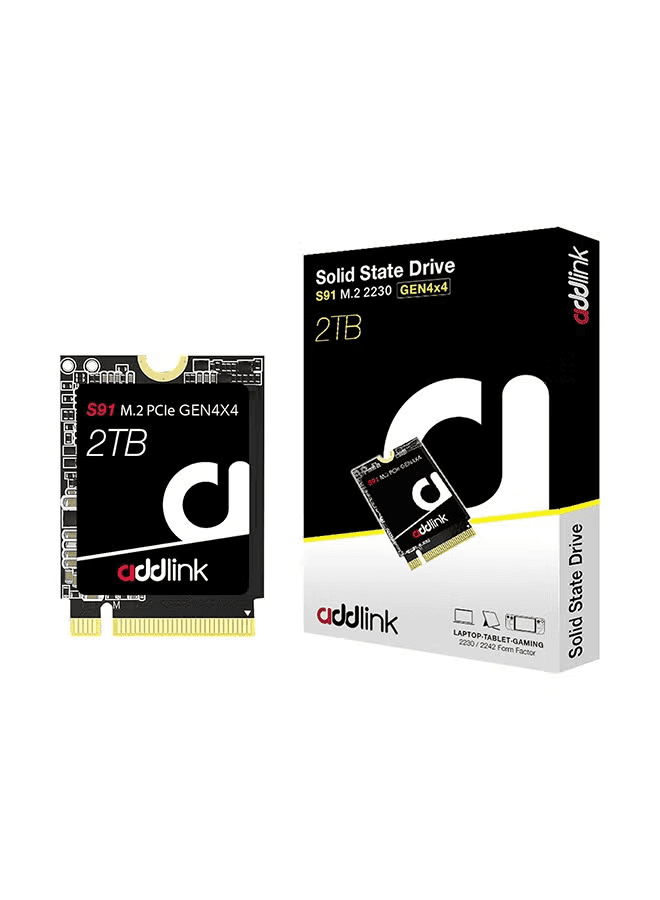Addlink Addlink S91 2TB 2230 NVMe High Performance PCIe Gen4x4 2230 3D TLC NAND SSD SSD - Read Speed up to 5000 MB/s Internal Solid State Drive - (AD2TBS91M2P) - product view 3 of 6