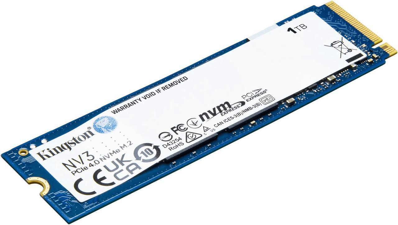 Kingston Kingston NV3 1TB NVMe SSD, M.2 2280 1TB PCIe 4.0 x4 Internal Solid State Drive,  Up to 6,000MB/s read, 4,000MB/s write | SNV3S/1000G - product view 2 of 2