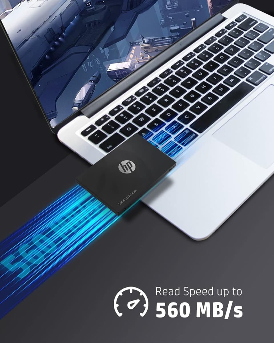 Hp HP S750 1TB SATA III 2.5 Inch PC SSD, 6 Gb/s, 3D NAND Internal Solid State Hard Drive Up to 560 MB/s |16L54AA#ABB - product view 3 of 4