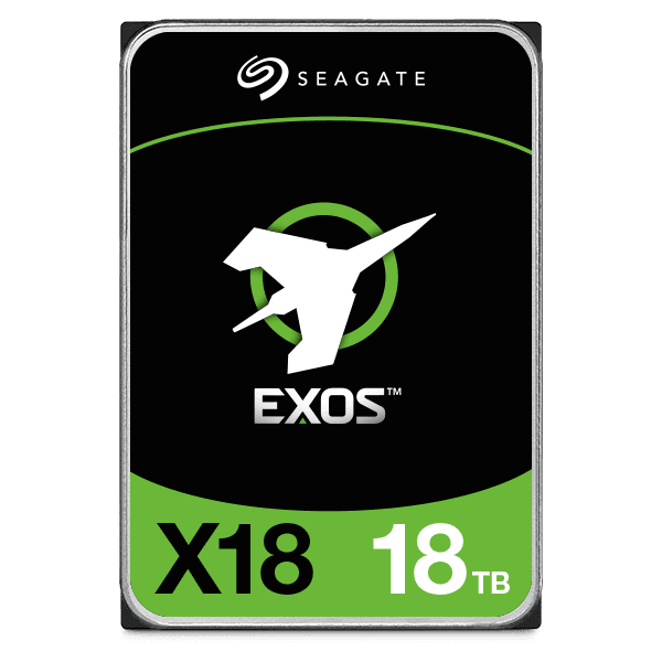 Seagate Seagate Exos X18 18TB 512e/4Kn SATA III 6 Gb/s 3.5" Internal Hard Drive, Data Transfer Speeds Up to 270 MB/s, 7200 RPM Speed, 256MB Cache, Fast Format 2,500,000 Hours MTBF | ST18000NM000J - product view 2 of 2