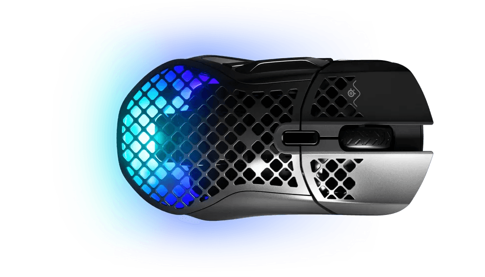 Steel Series Steelseries Aerox 5 Wireless Ultra Lightweight Super-Fast Mouse with AquaBarrier, Optical Sensor, 400 IPS,  1000Hz / 1 ms, 9 Buttons, Right-Handed | 62406 - product view 3 of 5