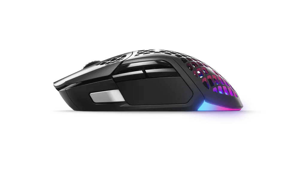 Steel Series Steelseries Aerox 5 Wireless Ultra Lightweight Super-Fast Mouse with AquaBarrier, Optical Sensor, 400 IPS,  1000Hz / 1 ms, 9 Buttons, Right-Handed | 62406 - product view 2 of 5