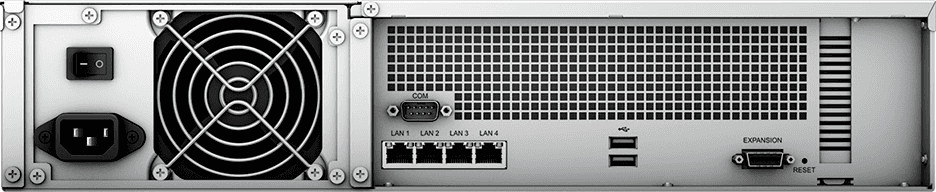 Synology Synology Rack Station RS2421+ 12-Bay Diskless Network Attached Storage, 4-core 2.2 GHz Frequency, Rackmount 2U, 4 x Gigabit Ethernet Ports, Up to 1154 MB/s Sequential Write Speed | RS2421+ - product view 1 of 4