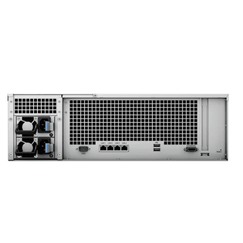 Synology Synology RackStation 3U 16-Bay Rackmount NAS, AMD Ryzen V1500B CPU, 4GB DDR4 ECC Memory, 16 Drive Bays, 4x Gigabit Ethernet Ports, 2200 MB/s Read Speed, 1164 MB/s Write Speed, PCIe 3.0 | RS2821RP+ - product view 2 of 5