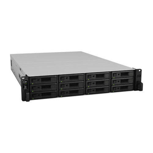 Synology Synology RackStation RS3621xs+ 12-Bay 2U NAS, Intel Xeon 8-Core, 10GbE, Dual PCIe, Redundant Power - product view 2 of 4
