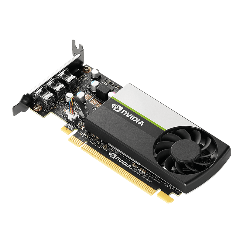 PNY NVIDIA T400 Low-Profile Graphics Card, 4GB of GDDR6 64-bit Memory, 80 GB/s Memory Bandwidth, 384 CUDA Cores, PCIe 3.0 x16, NVIDIA Turing Architecture, 3 x Mini DisplayPort | VCNT400-4GB-SB – Buy Online
